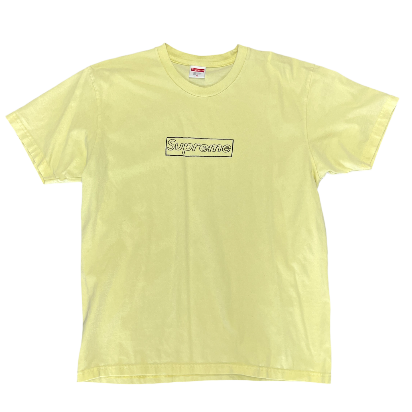 Supreme Kaws Chalk Logo Tee Yellow