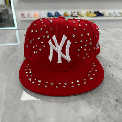 Retrovert Red Embelished NY Hat