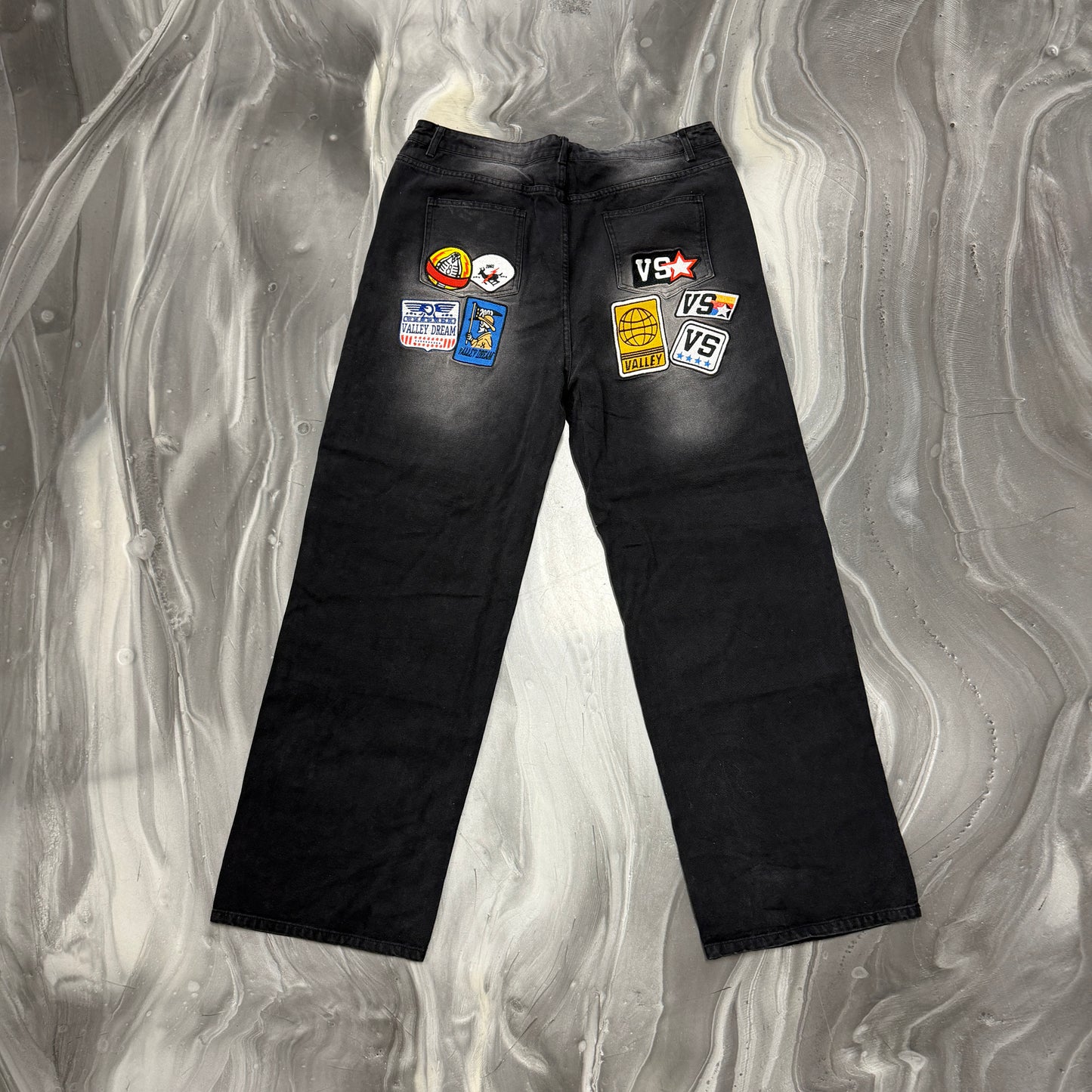 Vale Forever 1980s Painters Baggy Pants Black