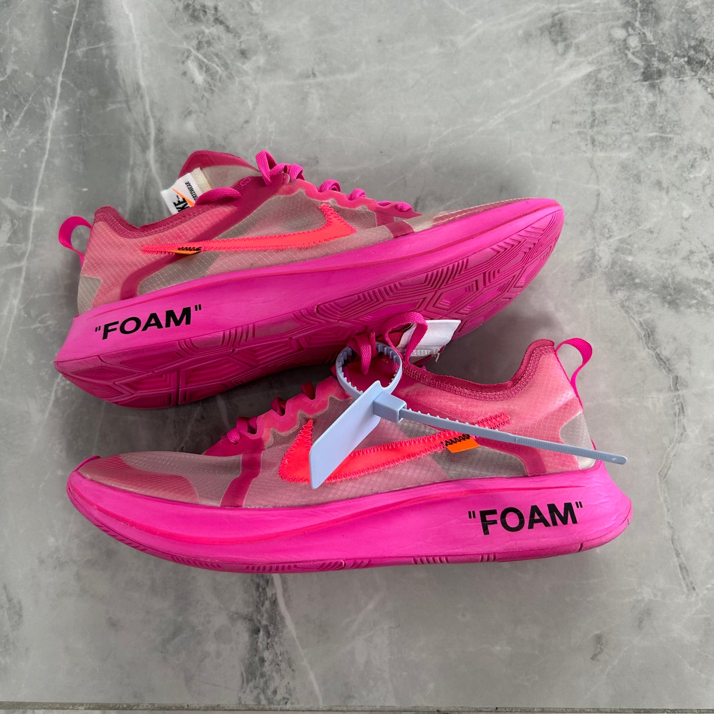 Nike Zoom Fly Off-White Pink (Used)(No Box)