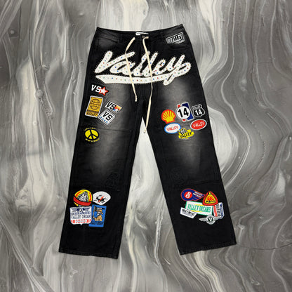 Vale Forever 1980s Painters Baggy Pants Black