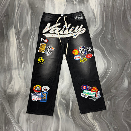 Vale Forever 1980s Painters Baggy Pants Black - view 2