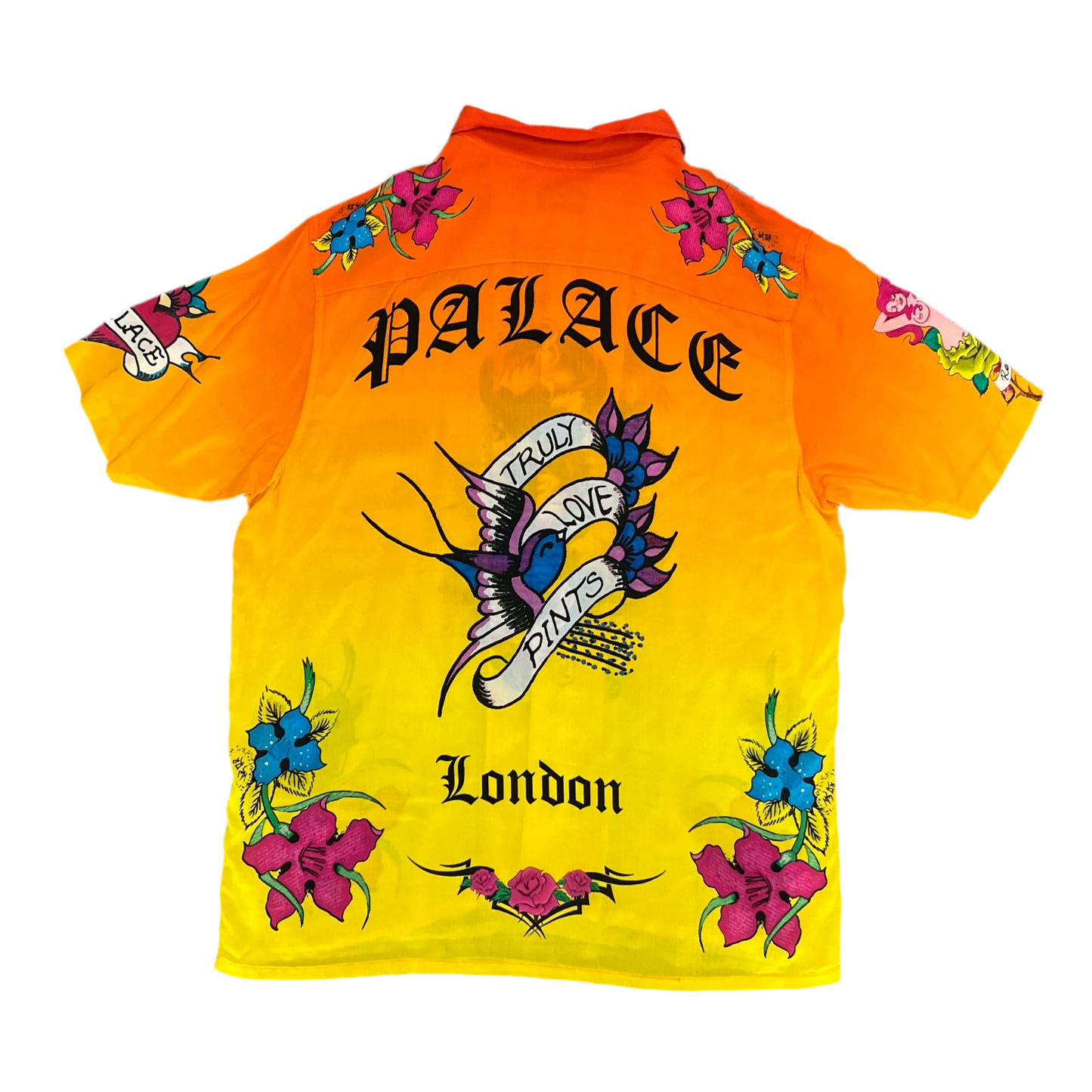 Palace Inky Button Up Shirt Orange