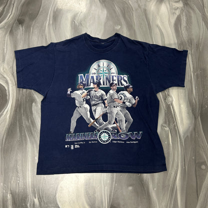 Vintage Mariners Big 4 Tee Navy Blue