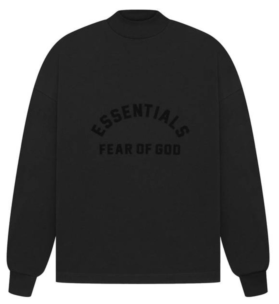 Fear of God Essentials Long Sleeve Tee “Jet Black”