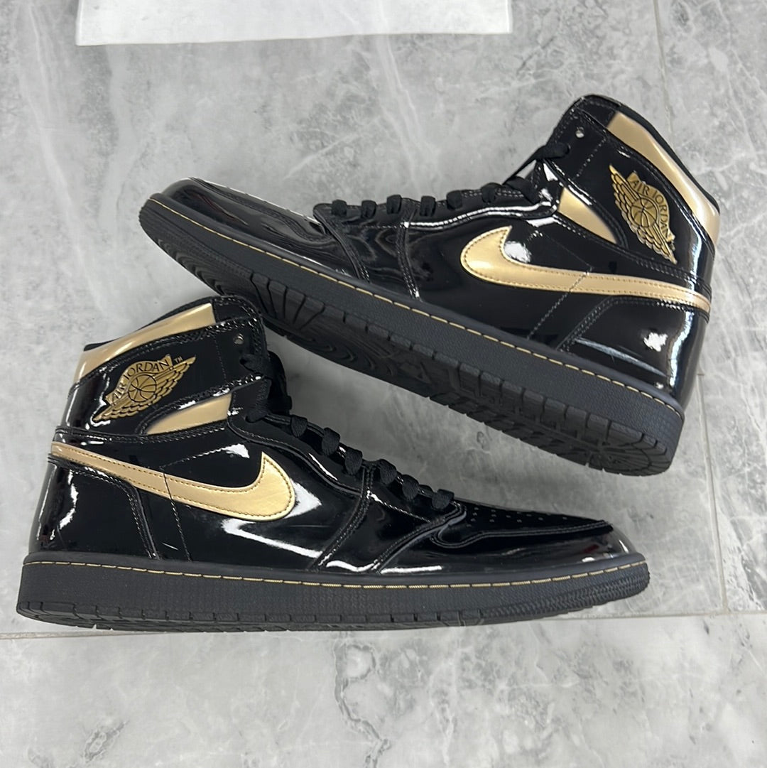 Jordan 1 Retro High Black Metallic Gold (Used No Box)