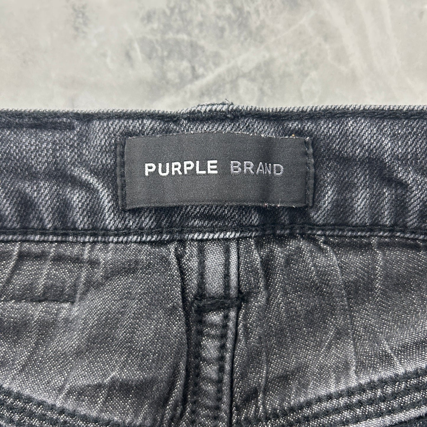 Purple Brand P.001 Plain Black Washed Skinny Jeans