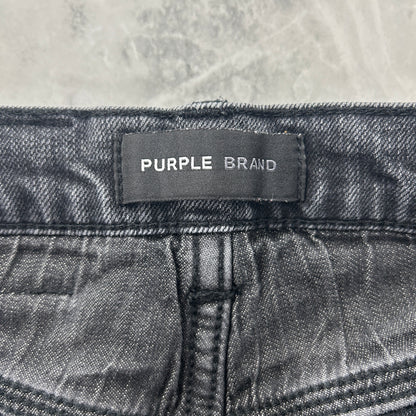 Purple Brand P.001 Plain Black Washed Skinny Jeans