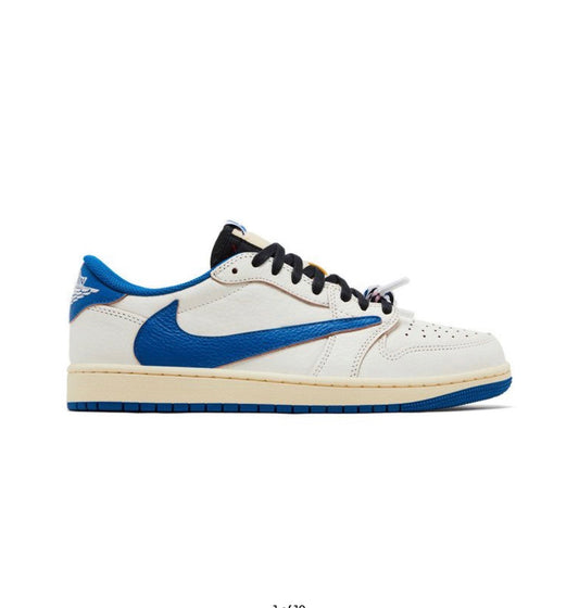 Jordan 1 Retro Low OG SP Fragment × Travis Scott Sail Military Blue