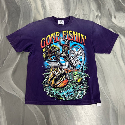 Warren Lotas Gone Fishing Tee Purple