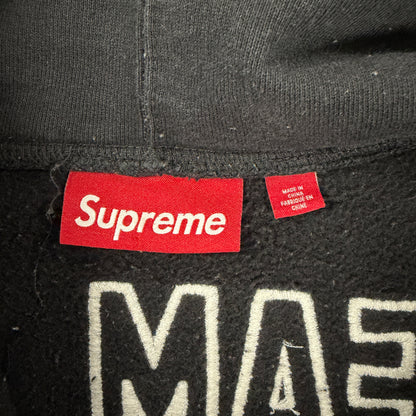 Supreme Warriors Applique Zip Up Hooded Sweatshirt Black