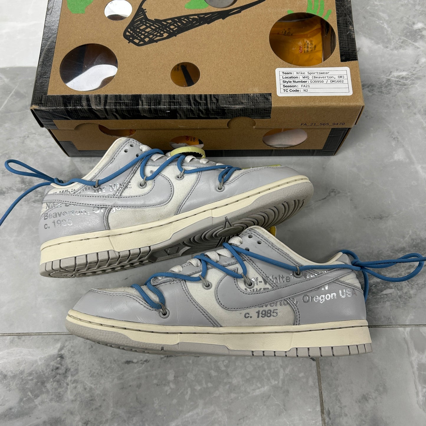 Nike Dunk Low Off-White Lot 5 (USED)