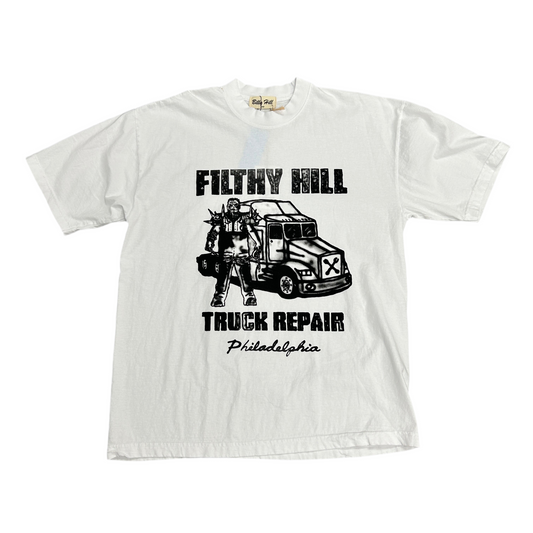 Billy Hill Truck Repair Tee White