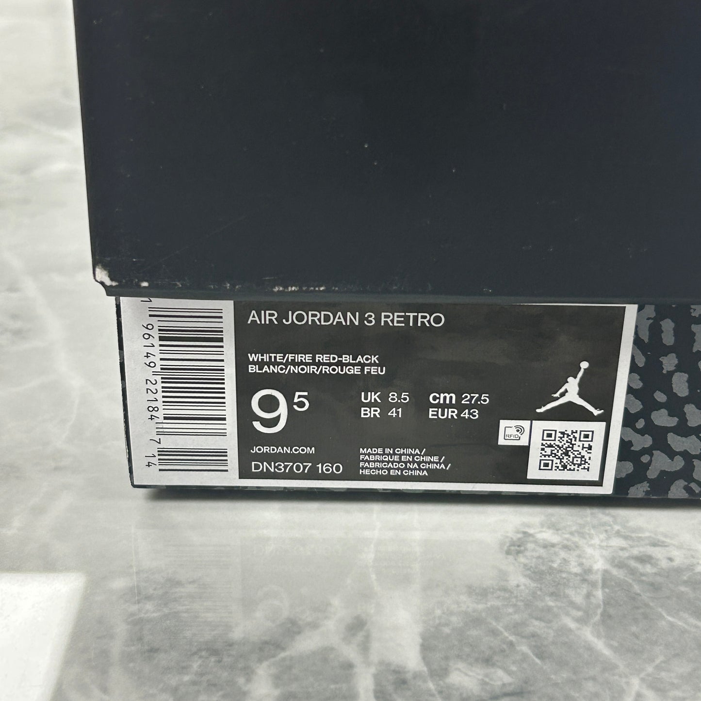 Jordan 3 Retro Fire Red (2022)(USED)