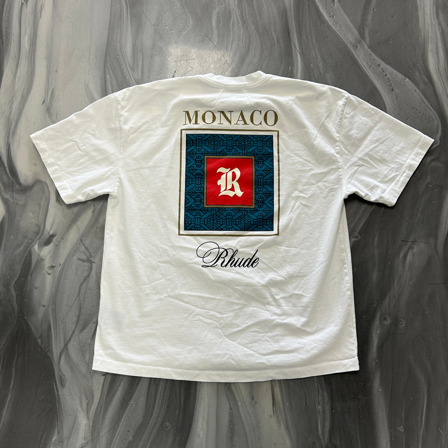 Rhude Monaco Tee Vintage White