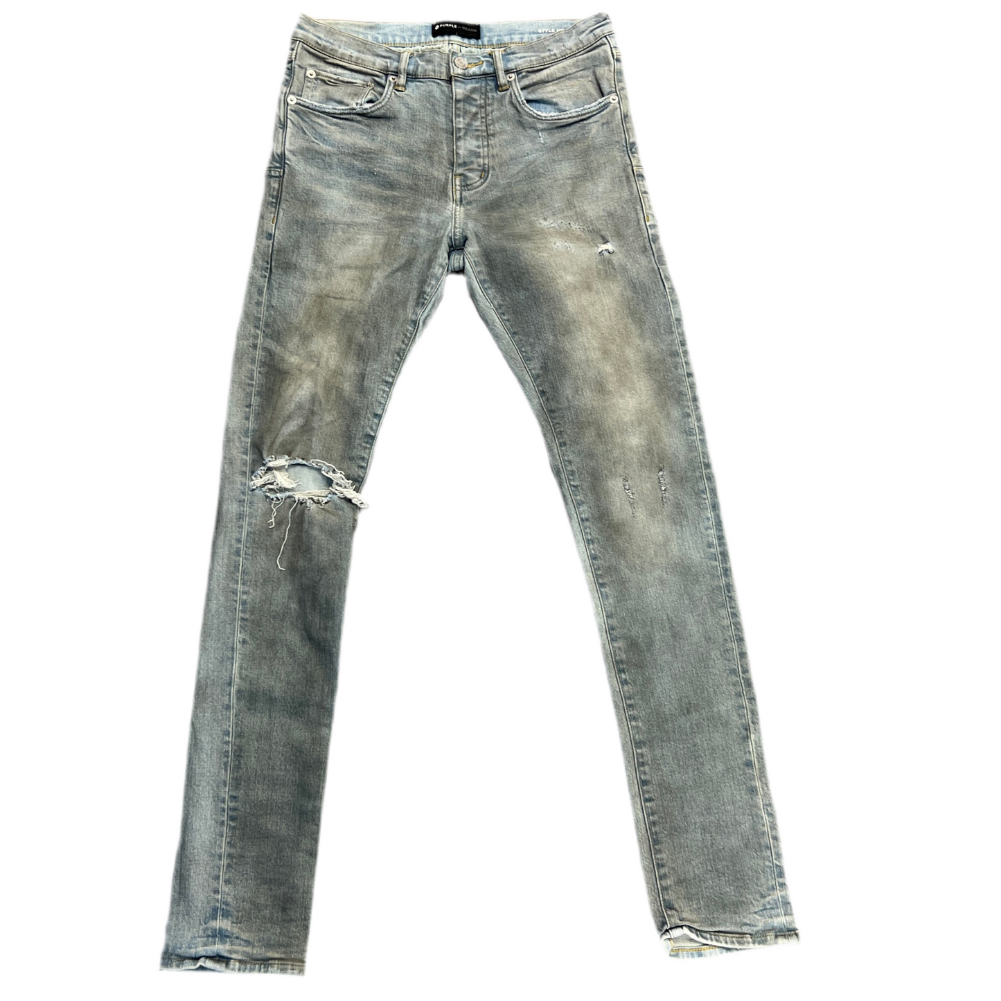 Purple Brand Grey Washed Blue Denim