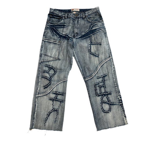 Vintage Lightning Washed Denim Jeans