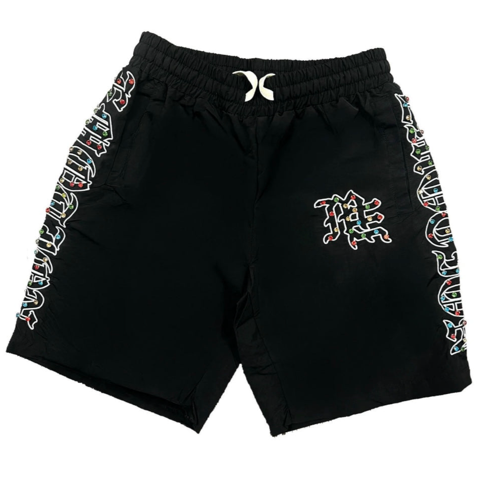 Mixed Emotions ME Nylon Rhinestone Shorts