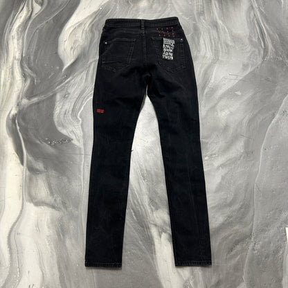 Ksubi Van Winkle Laid Black Sting Denim