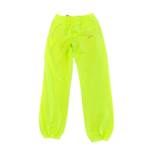 Off-White "Off W Logo" Slim Sweatpants - Fluorescent Yellow