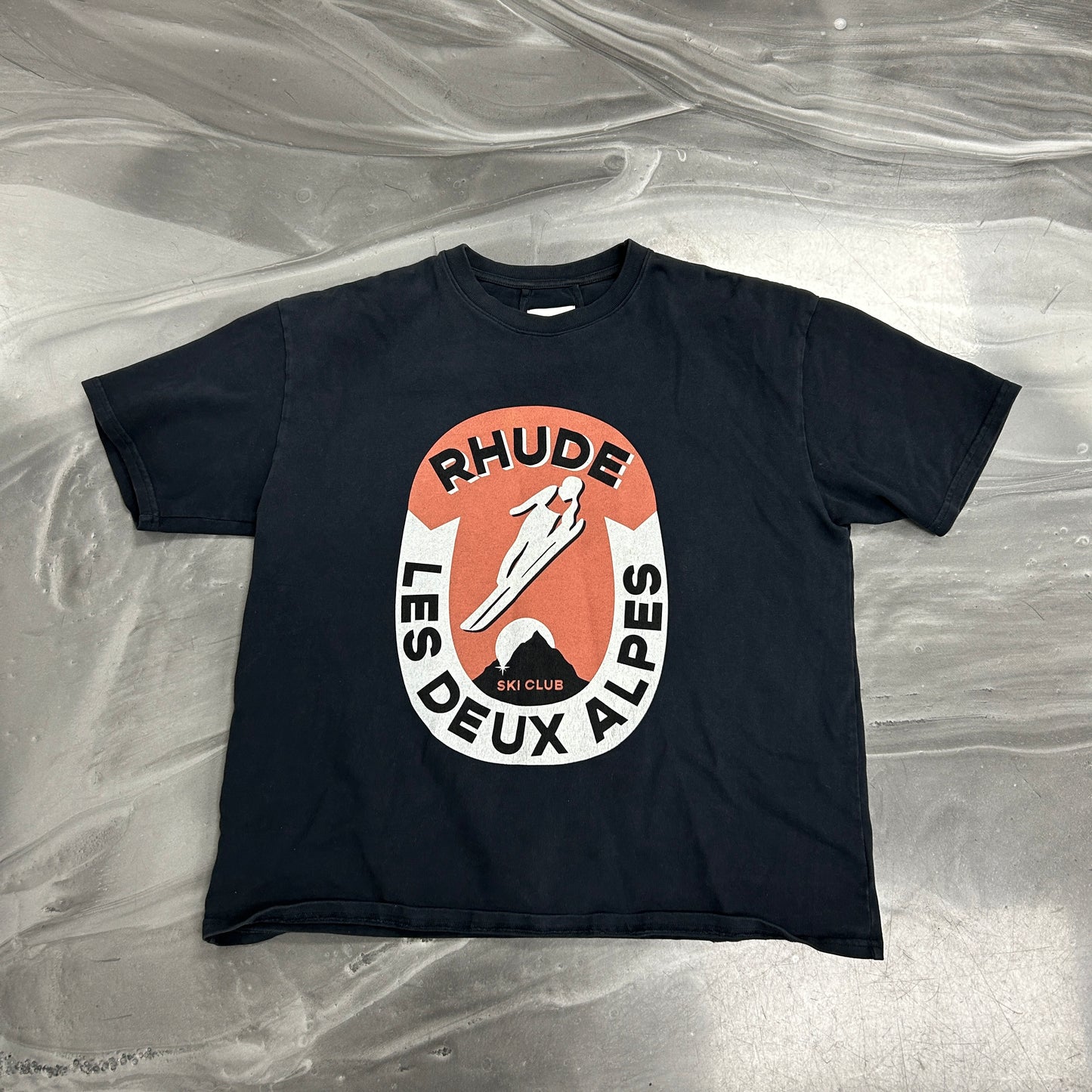 Rhude Les Depux Alpes Tee Vintage Black