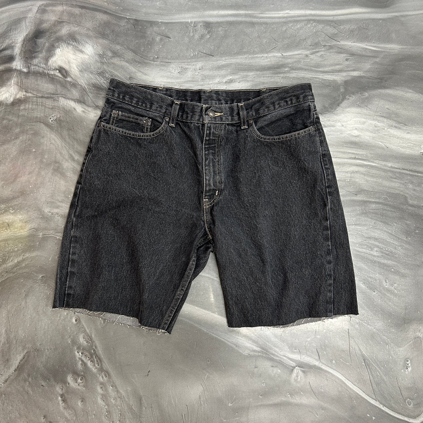 Black Vintage Jean Cut Jorts