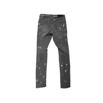 Purple P001 Grey Paint Splatter Jeans