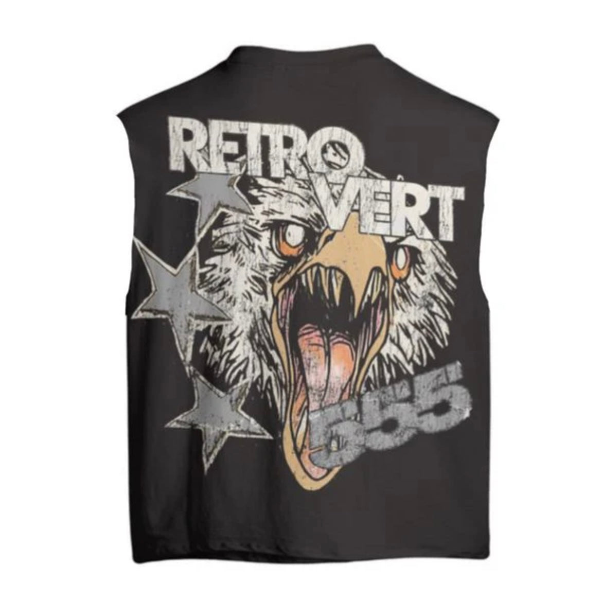 Retrovert Grey Cutoff Falcon Skull