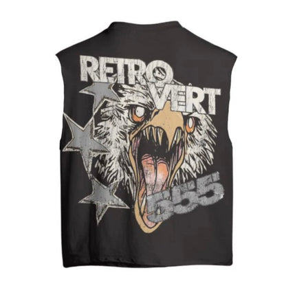 Retrovert Grey Cutoff Falcon Skull
