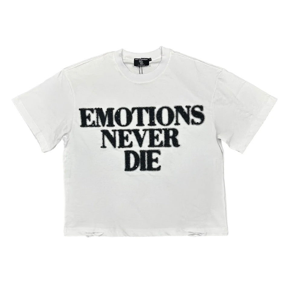 MIXED EMOTION NEVER DIE RHINESTONE END TEE
