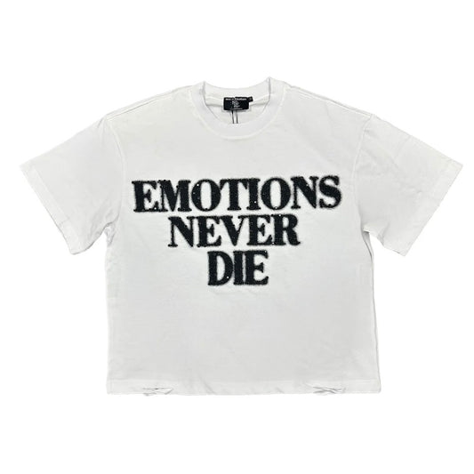 MIXED EMOTION NEVER DIE RHINESTONE END TEE