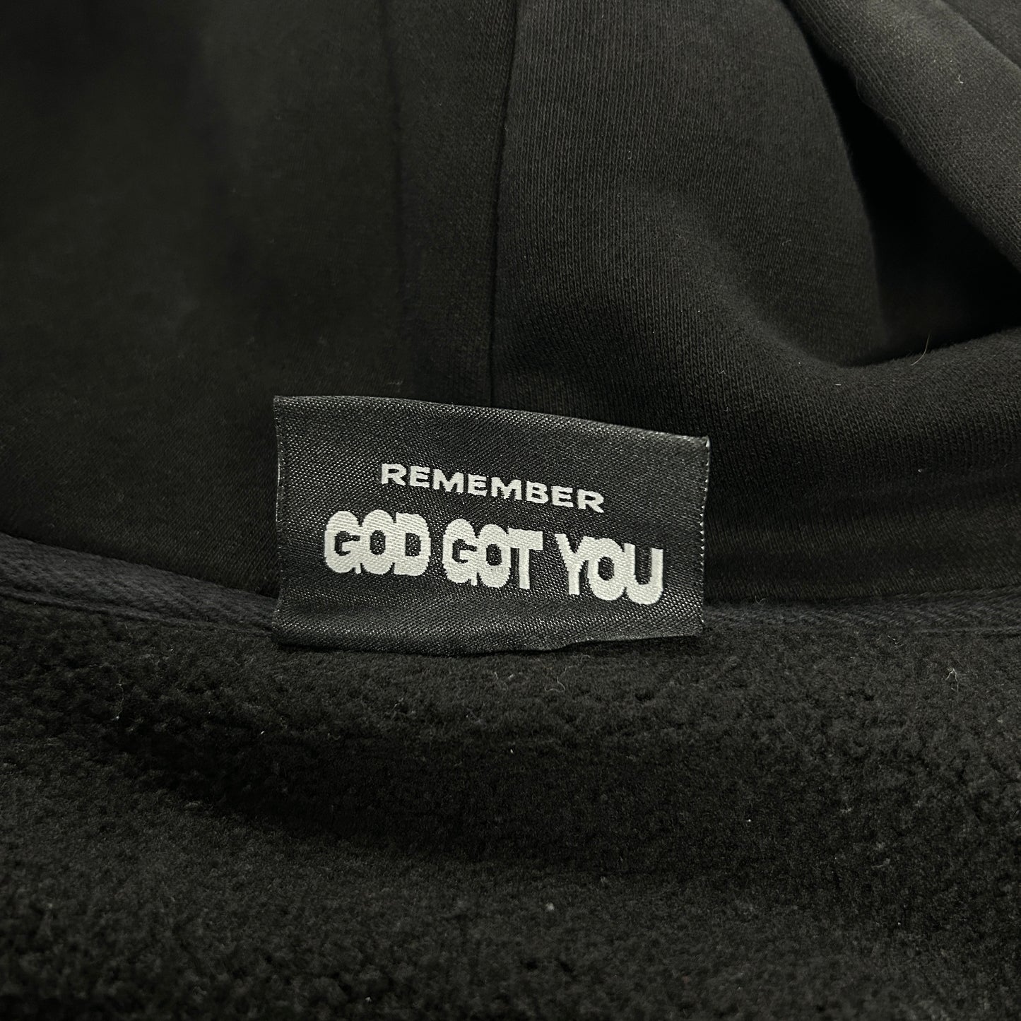Righteous Risen King Cropped Zip Up Hoodie Black