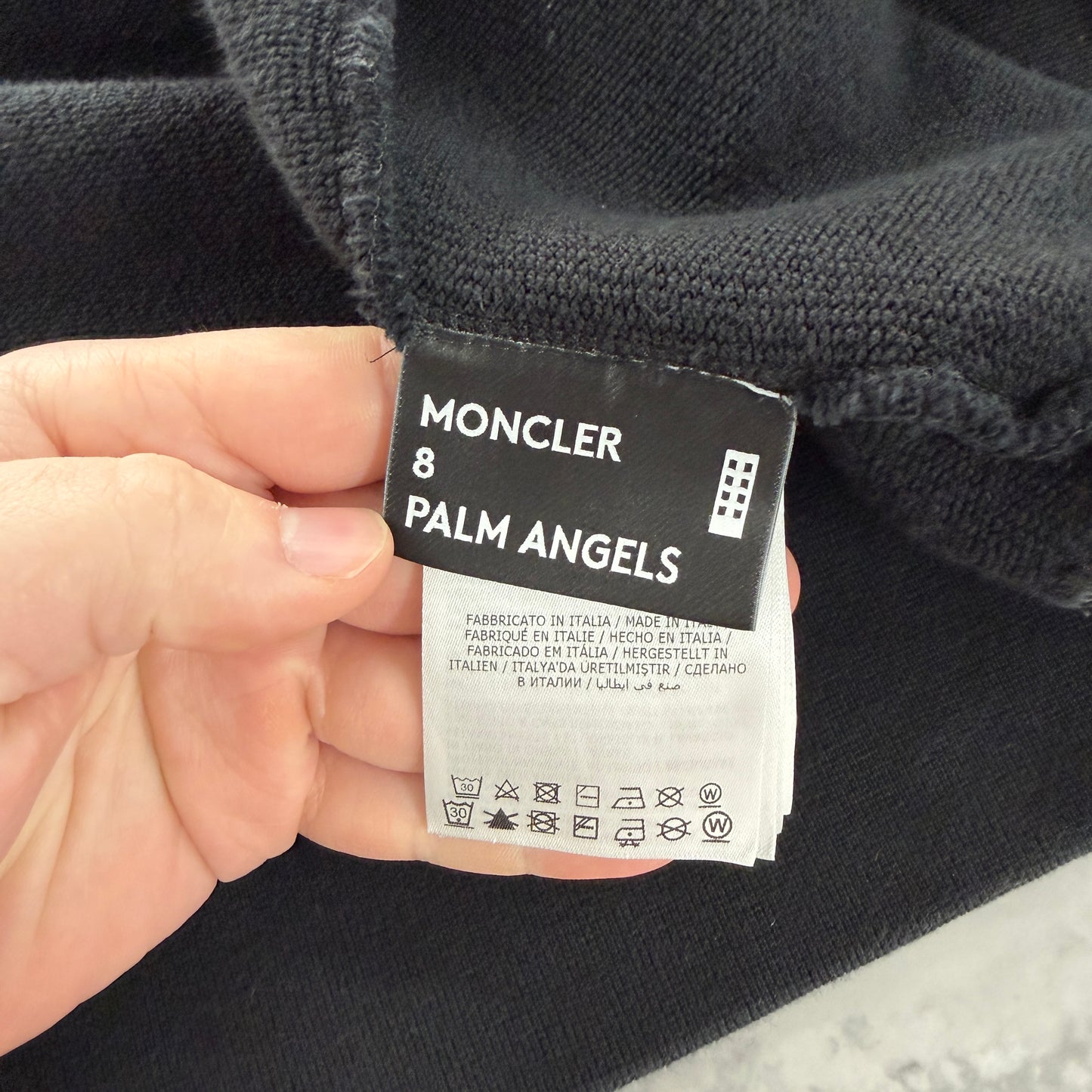 Moncler X Palm Angels Black Crewneck Sweatshirt