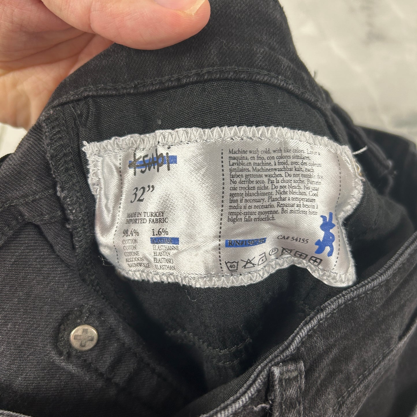 Ksubi Van Winkle Laid Black Sting Denim