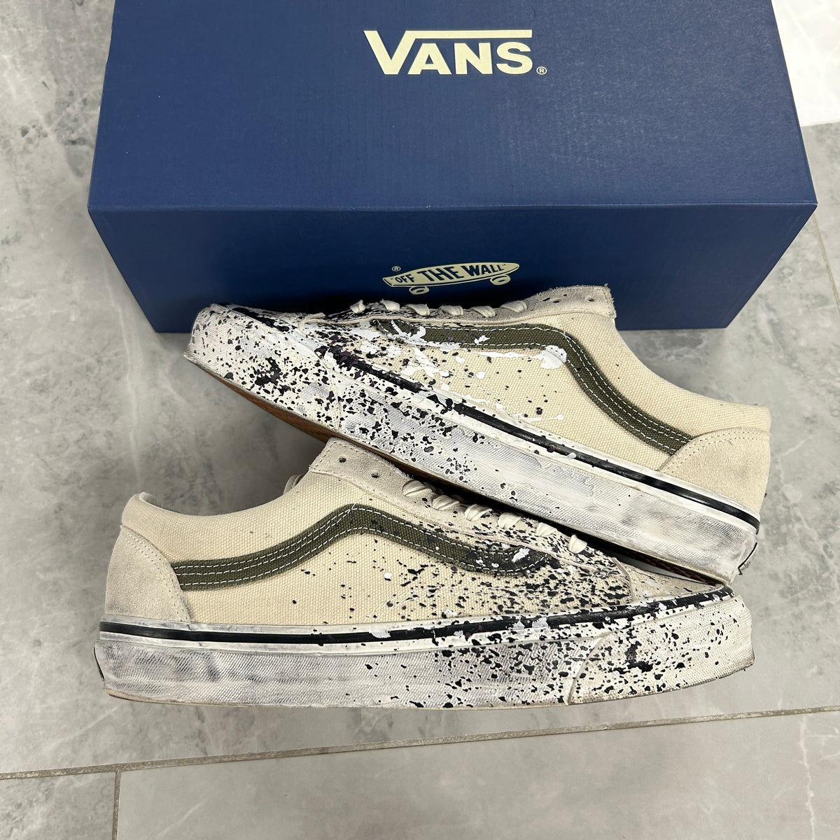 Vans Premium Old Skool 36 Paint Splatter Turtledove (USED)