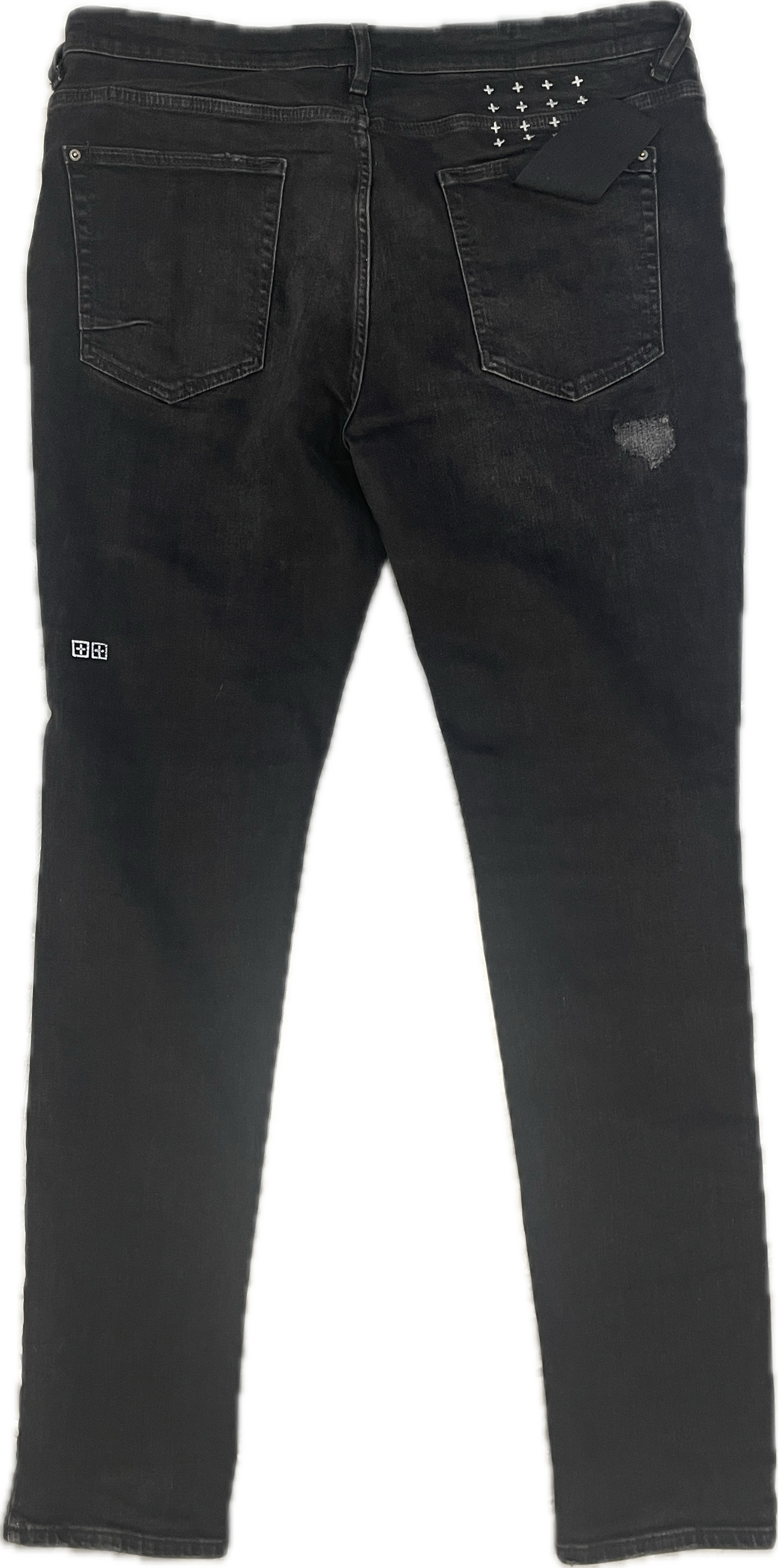 Ksubi Black Patch Distressed Denim Jeans