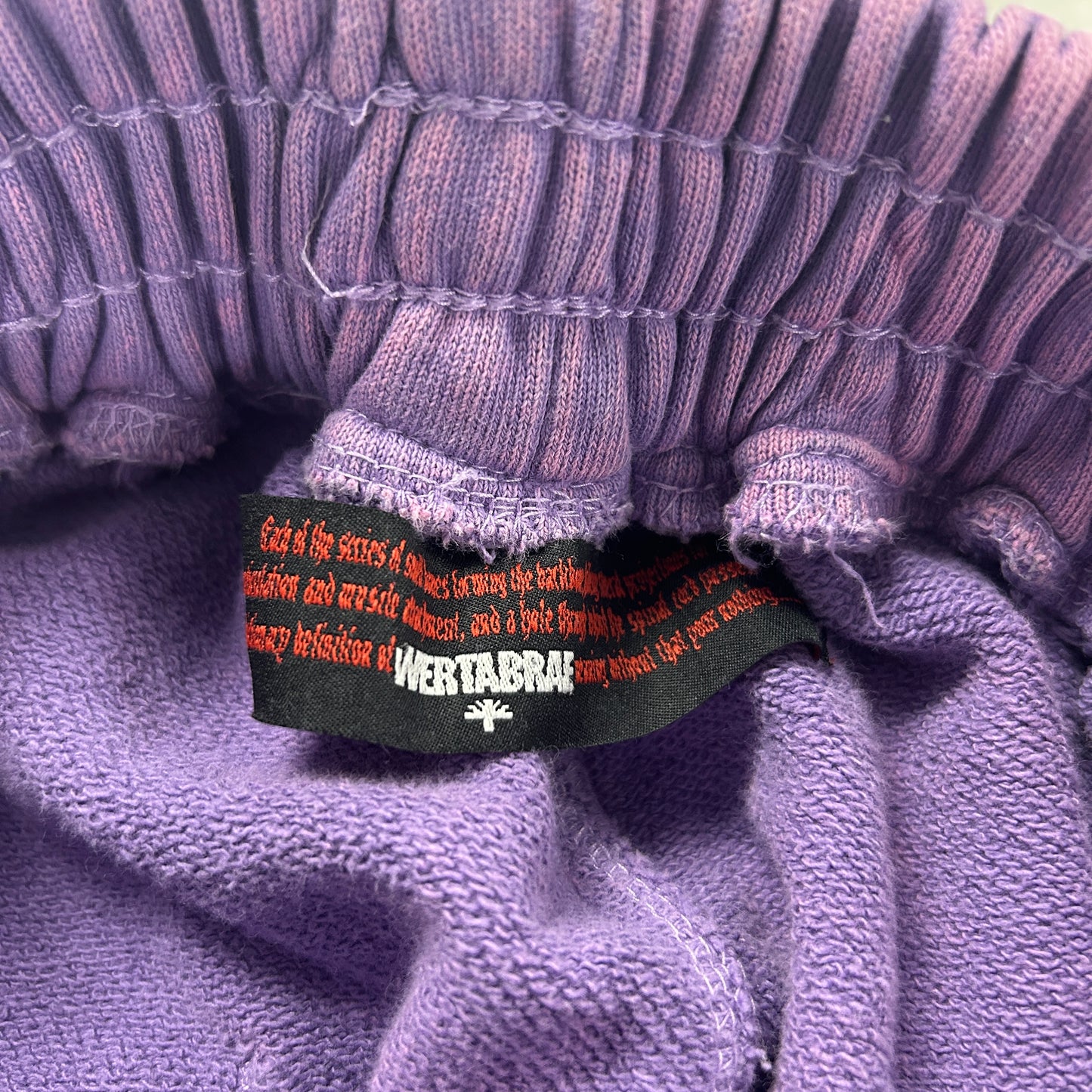 VERTABRAE WIDE LEG SWEATPANTS WASHED PURPLE