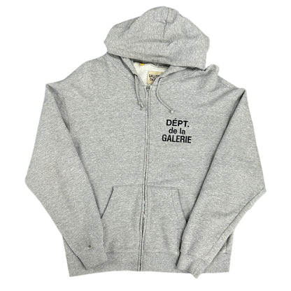 Gallery Dept. Grey French Logo Zip Up Hoodie