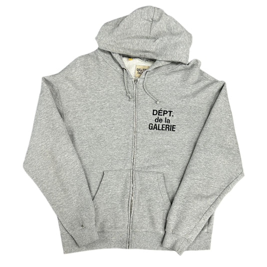 Gallery Dept. Grey French Logo Zip Up Hoodie