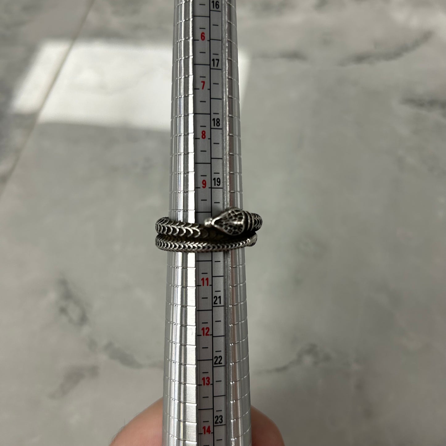 Gucci Garden Snake Ring Silver