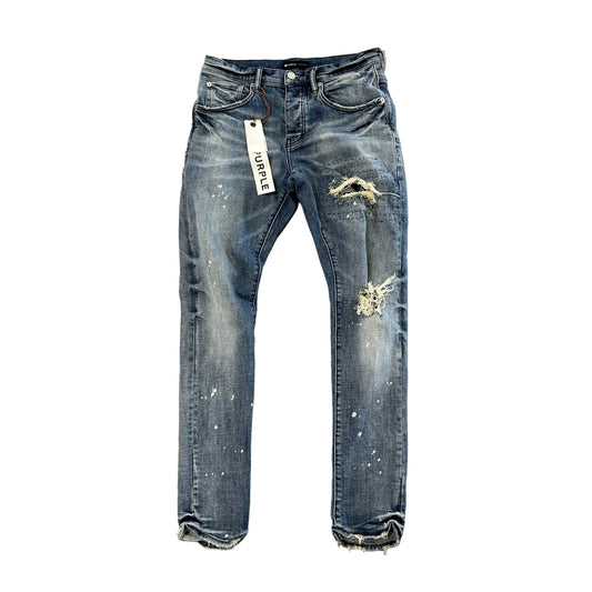 Purple Blue Paisley Jeans