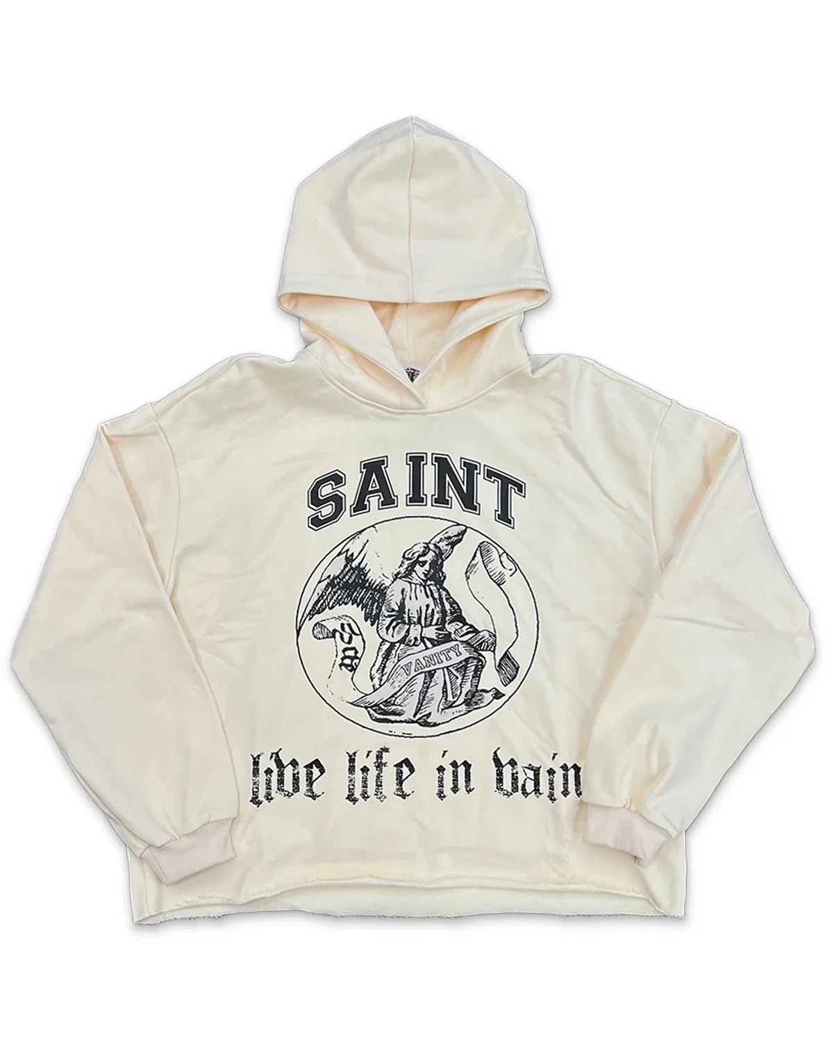 Saint Vanity Live Life In Vain hoodie cream