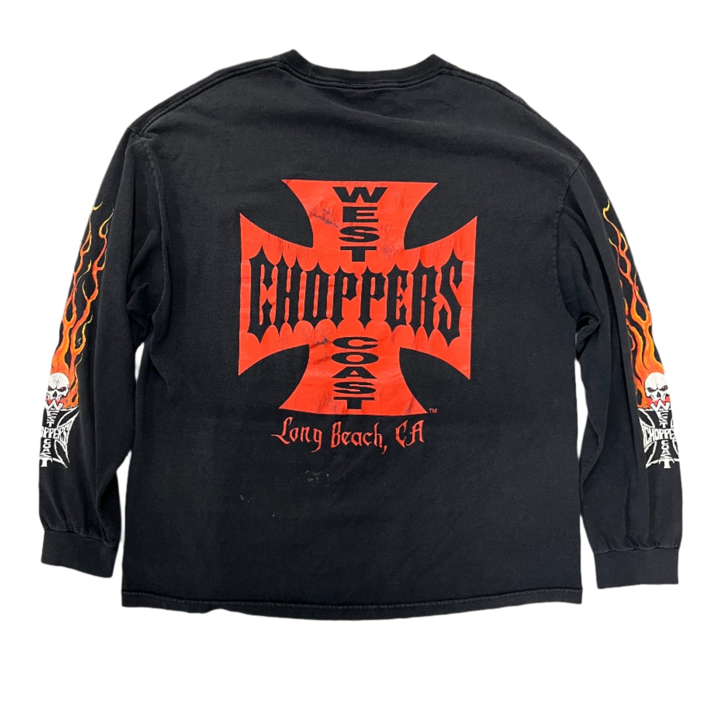 West Coast Choppers Vintage Skull & Flame Long-sleeve