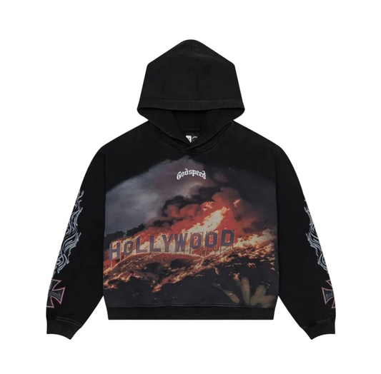 Godspeed Hollywood Inferno Hoodie Black Wash