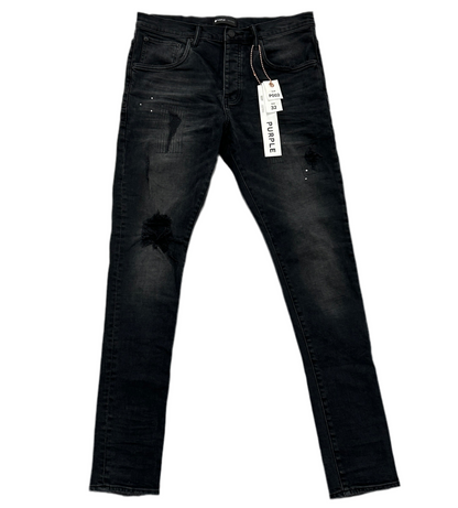 Purple P002 Skinny Black Jeans