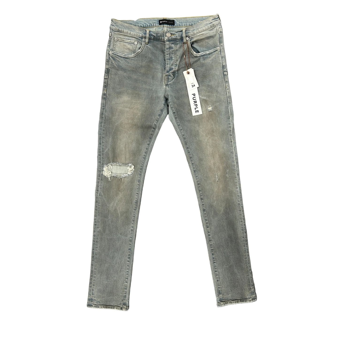 Purple Brand P001 slim fit jeans in blue faded wash