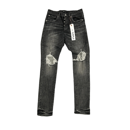 Purple Brand P002 Grey Wash Knee Rip