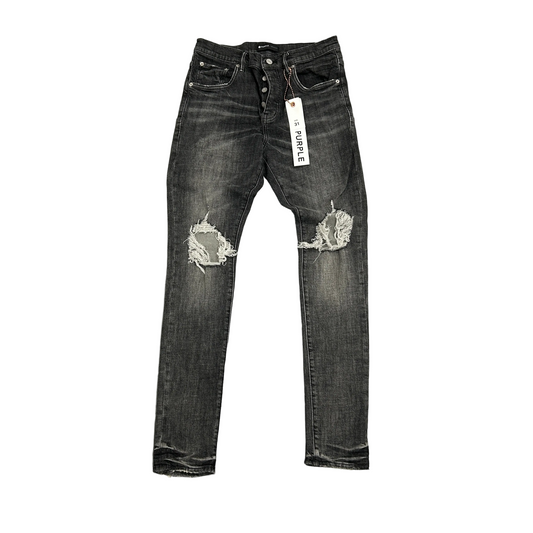 Purple Brand P002 Grey Wash Knee Rip Jeans