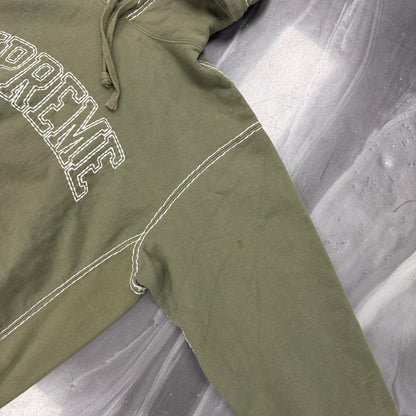 Supreme Big Stitch Hoodie Light Olive