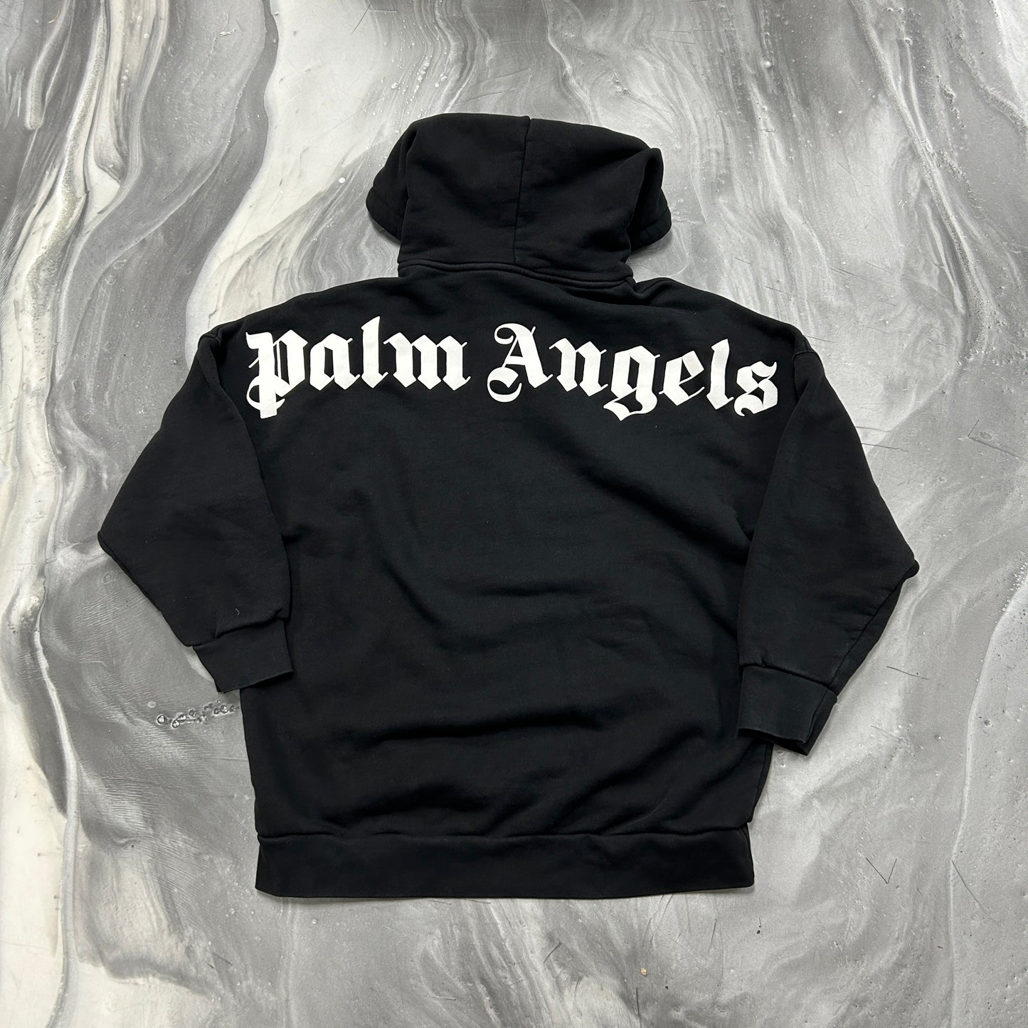 Palm Angels Black Arc Back Logo Hoodie
